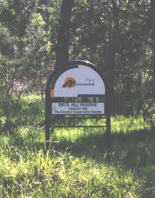 Photograph, Birts Hill Reserve Croydon North - park sign