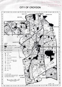 Map, City of Croydon map January 1990