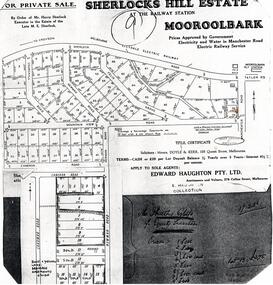Pamphlet, Private sale of Sherlocks Hill Estate - Mooroolbark - date unknown