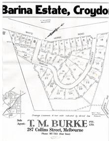 Map, Subdivision of Barina Estate, Whitehorse Road, Croydon - year reported 1932