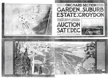 Pamphlet, Auction of Garden Suburb Estate, Croydon - 11 December 1923