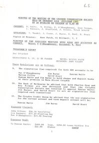 Administrative record, Croydon Conservation Society Meeting held on 12 October 1991