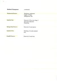 Administrative record, Notice to Croydon Conservation Consultative Committee of proposed bushland and management work - 3 November 1993