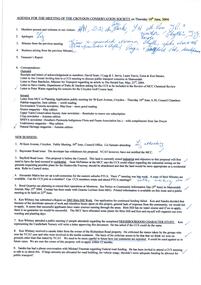 Administrative record, Croydon Conservation Society meeting 8 May 2004  minutes and agenda