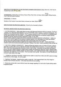 Administrative record, Croydon Conservation Society meeting 10 June 2004 minutes