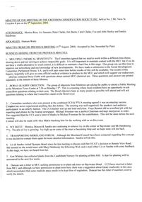 Administrative record, Croydon Conservation Society meeting 9 September 2004 minutes