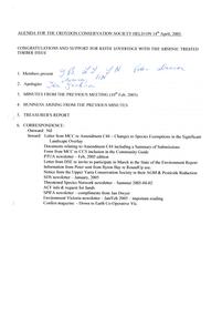 Administrative record, Croydon Conservation Society meeting 10 February 2005 agenda and minutes