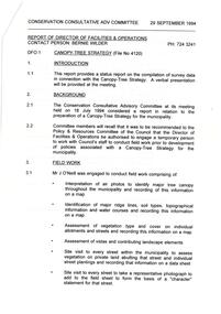 Report to the Croydon Conservation Consultative Advisory Committee on Canopy Tree Strategy - 29 September 1994