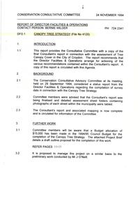 Administrative record, Reports to Croydon Conservation Consultative Advisory Committee 24 November 1994 meeting