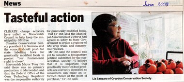 Newspaper, Article 'Tasteful action', News, June 2008