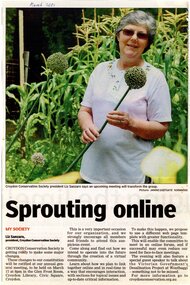 Newspaper, Article 'Sprouting online' dated March 2011, paper and author unknown