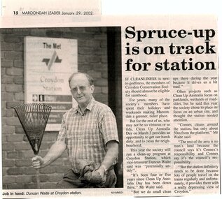 Newspaper, Article 'Spruce-up is on track for station', Maroondah Leader, 29 January 2002