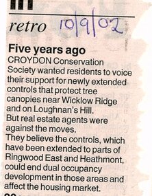 Newspaper, Article 'Five years ago', retro, 10 September 2002