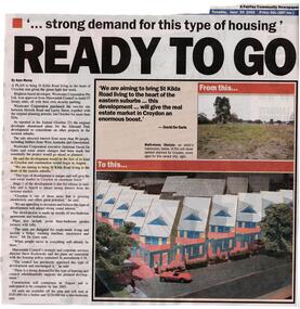 Newspaper, Article 'Ready to Go' by Anya Murray, 25 June 2002, Fairfax Community Newspaper