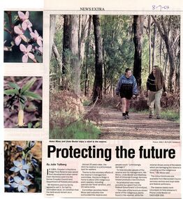 Newspaper, Article 'Protecting the future' by Julie Tullberg, in News Extra dated 8 July 2003