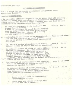 Document, Guide for non-profits associated under the Association Incorporation Act 1981, date unclear