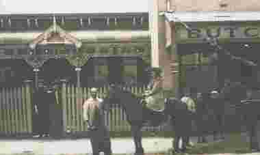 Photograph - Butcher's shop, Glenlyon Road, 1903