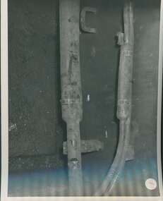 Photograph - Pipes at gas explosion, Sydney Road, Sep 1958