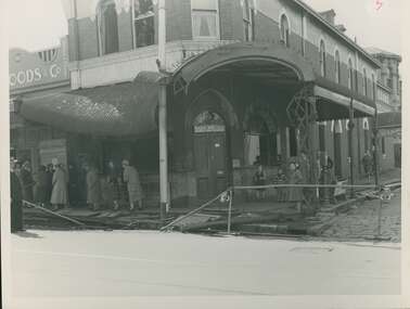 Photograph - Damage caused by gas explosion on Sydney Road, Sep 1958