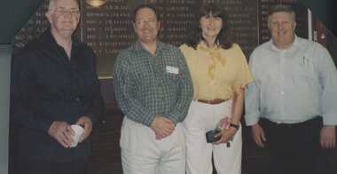 Photograph - Launch of Dr Ken Eckersall (left)'s book 'Pillars of our Land' by Mayor Mark O'Brien (middle), 2 Feb 2007