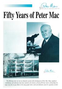 Pamphlet (item) - 50 Year Anniversary Pamphlet, Peter Mac 50 Years of Service 1949-1999: Fifty Years of Peter Mac