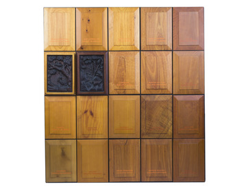 Display panel featuring different types of Victorian timbers, Forestry House - 601 Bourke Street