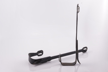 Buckingham steel climbing spurs (missing leather straps)