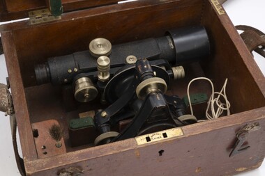 Telescope in wooden box