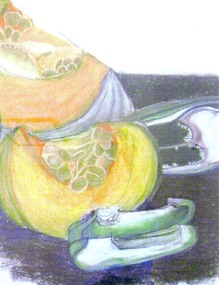 Drawing - Artwork, Naomi Dunn, Pumpkins, 1994