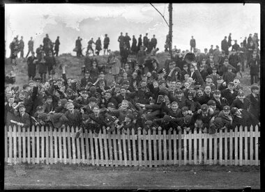 Photograph, Bull, Hugh Jones, 1897-1993, Scotch College v. Xavier College football match