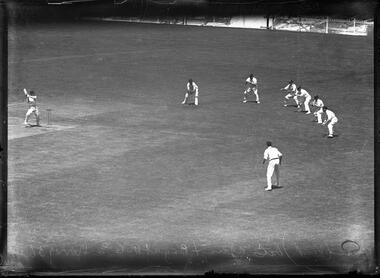 Photograph, Bull, Hugh Jones, 1897-1993, Lee (Vict) bats against England