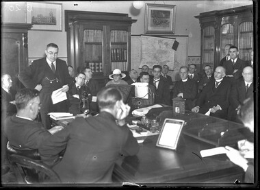 Photograph, Bull, Hugh Jones, 1897-1993, [Deput[ation] to Chief Sec. McFarlane 1933]