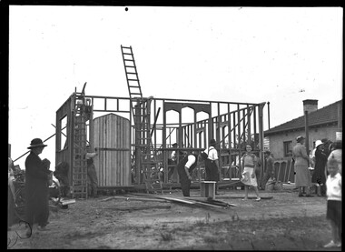 Photograph, Bull, Hugh Jones, 1897-1993, Houses being erected at Yarraville for Imperial Chemicals 1936