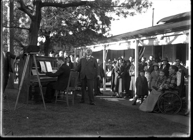 Photograph, Bull, Hugh Jones, 1897-1993, Garden music performance