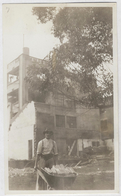 Photograph - Demolition of Advocate building and construction of Monastery, 1937