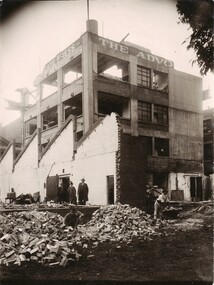 Photograph - Demolition of Advocate building and construction of Monastery, 1937