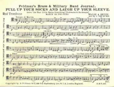 March Card, Walsh & Shuff (Composer) et al, Pull Up Your Socks and Laugh Up Your Sleeve, Composed: ?