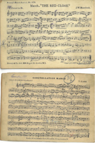 March Card, Clark, Thomas (Composer) et al, Constellation March & Red Cloak, Composed: 1930 / 1925