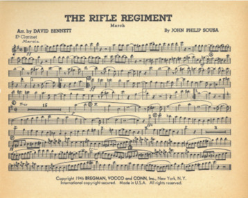 March Card, Sousa, John Philip (Composer) et al, The Rifle Regiment, Composed: 1886