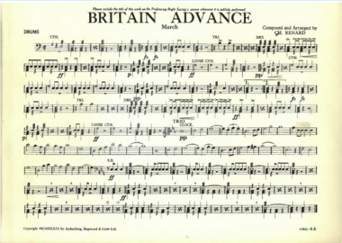 March Card, CH. Renard (Composer, Arranger), Britain Advance, Composed: 1939
