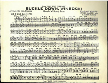 March Card, Hugh Martin (Lyricist) et al, Bucke Down, Winsocki, Composed: 1941