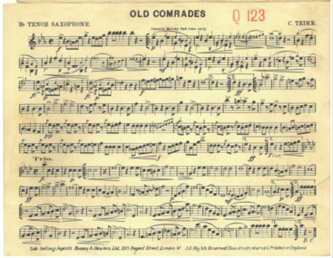 March Card, Teike, Carl (Composer), Old Comrades (Alte Kameraden), Composed: 1889