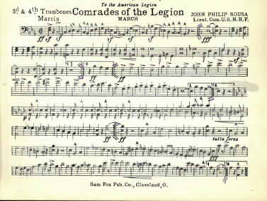March Card, Sousa, John Philip (Composer), Comrades of the Legion, Composed: 1920