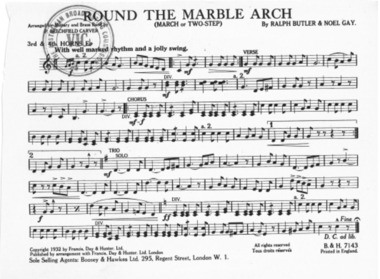March Card, Butler, Ralph (Composer) et al, Round the Marble Arch, Composed: 1932