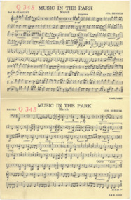 March Card, Bergeim, Joseph (Composer), Music in the Park, Composed: 1948