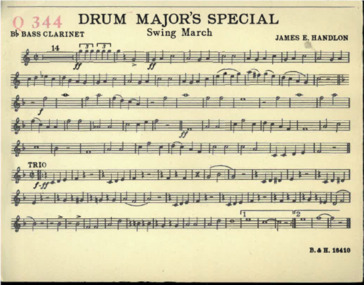March Card, Drum Major's Special, Composed: Unknown