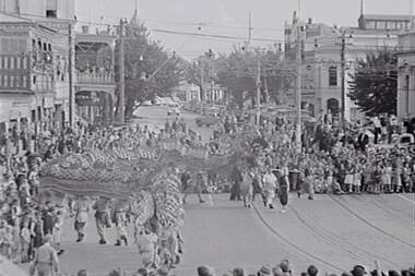 Negative - Bendigo Easter Fair 1954 - Chinese Dragon, Allan Doney, 1950 -1970