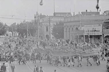 Negative - Bendigo Easter Fair 1954 - Chinese Dragon, Allan Doney, 1950 -1970