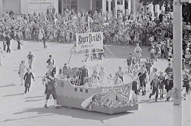 Negative - Bendigo Easter Fair 1954 - Float - Pirate Ship - Roger David, Allan Doney, 1950 -1970