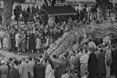 Negative - Bendigo Easter Fair 1954 - Chinese Dragon, Allan Doney, 1950 -1970